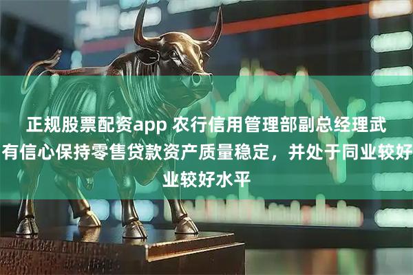 正规股票配资app 农行信用管理部副总经理武欣：有信心保持零售贷款资产质量稳定，并处于同业较好水平